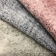 100% polyester printed faux fur sherpa pile fabric